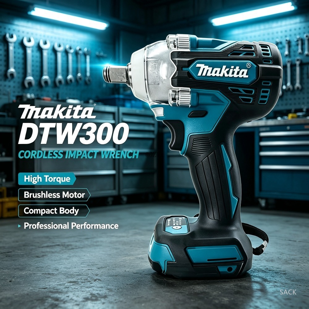 Makita Drill Dtw300 - Bezszczotkowy, akumulatorowy klucz udarowy Makita DTW300