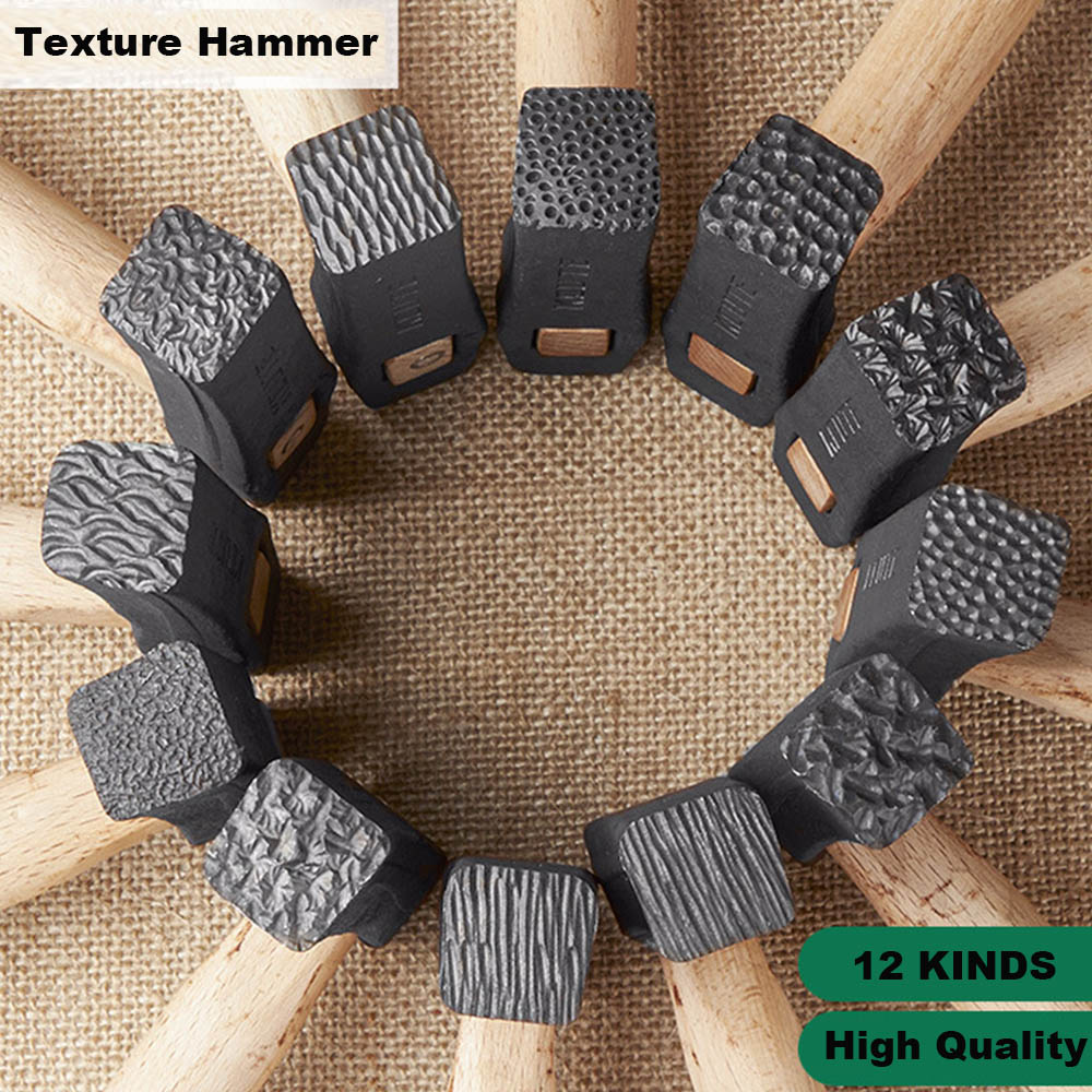 Mallet Wood Carving - Młotek teksturujący do biżuterii z drewnianą