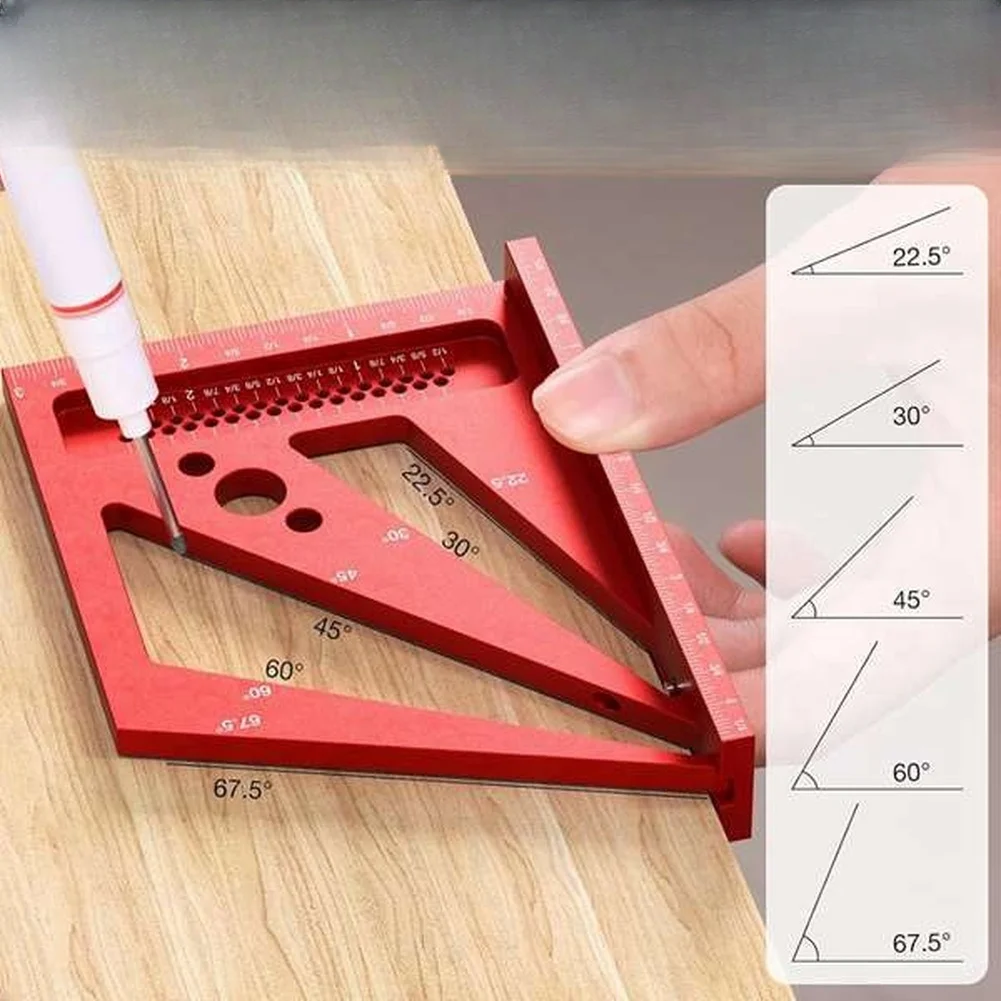 Czerwony kątomierz 3D wielokąt – Workshop Marking Tools recenzja i cena
